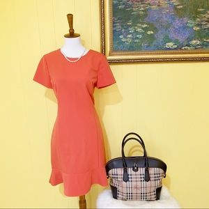 Ann Taylor Mandarin Orange A-line Dress
